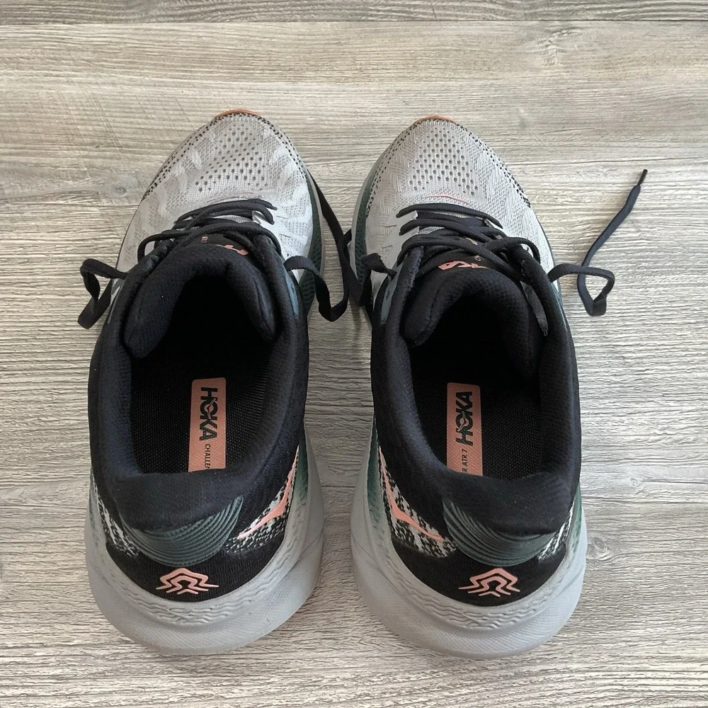 HOKA Women's 9.5 B Harbor Mist Spruce Lace-Up Low Top Athletic Running Sneakers